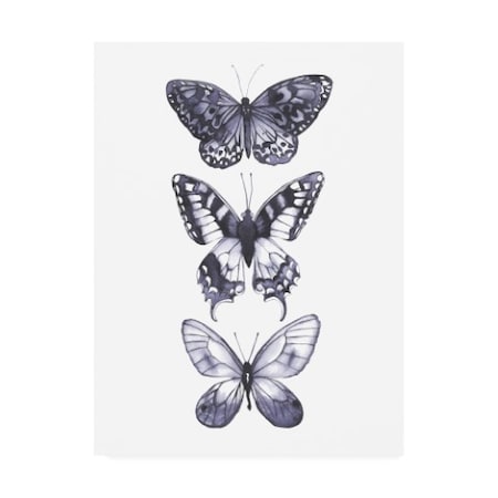 Grace Popp 'Monochrome Butterflies I' Canvas Art,14x19